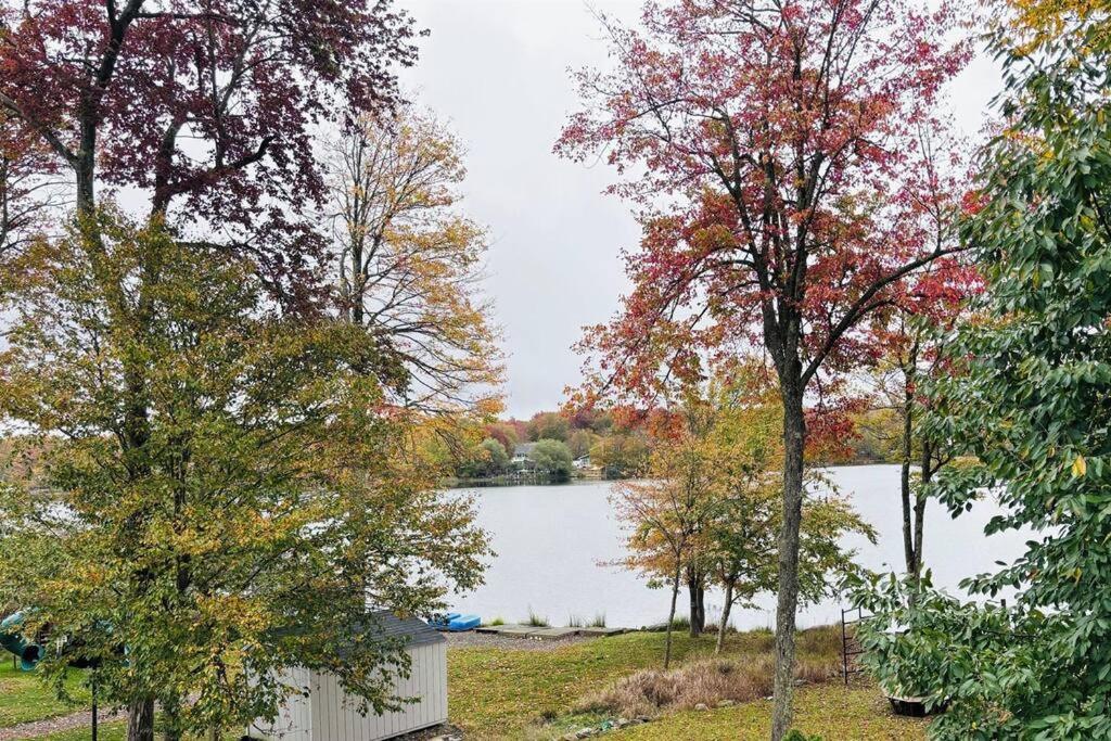 5-Bedroom Lakefront, Private Beach Wifi Ac Boat & Tobyhanna Exterior foto